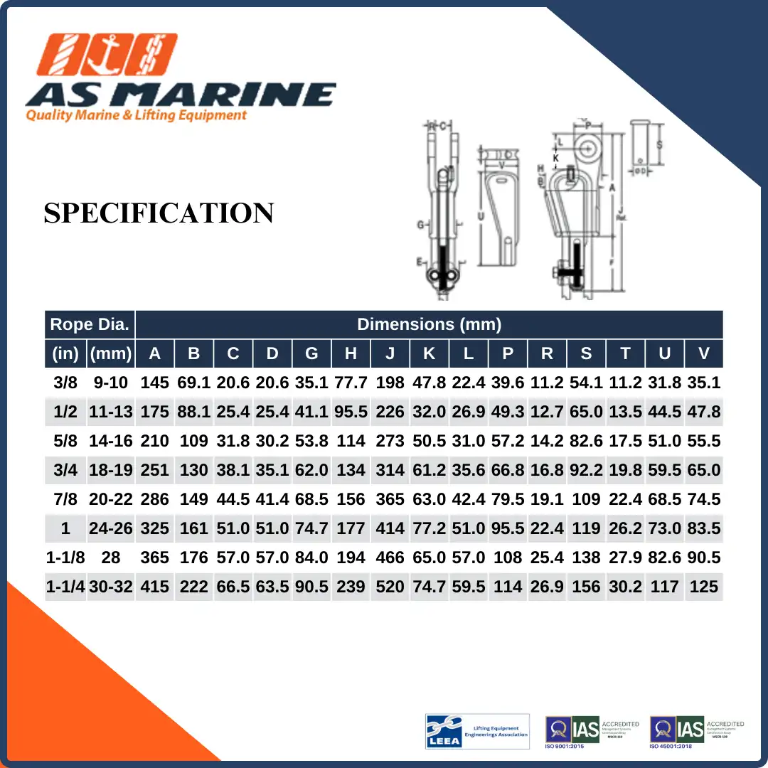 Specification S421T Crosby USA